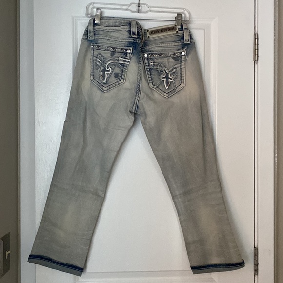 Light Blue Rock Revival Cropped Jeans Size 27 & 29 NWT - Picture 5 of 9